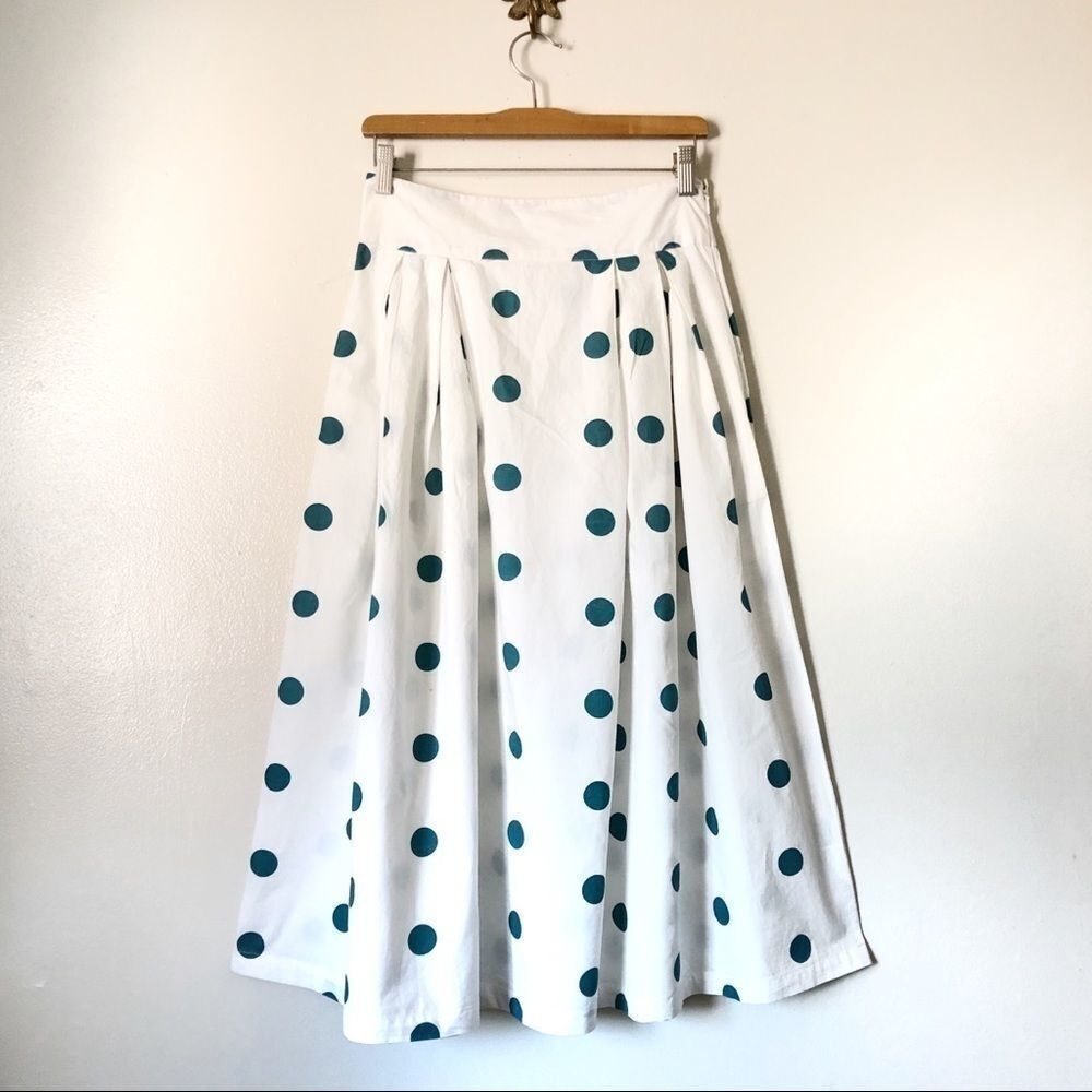 Urban Outfitters Fallon Polka Dot Midi Skirt